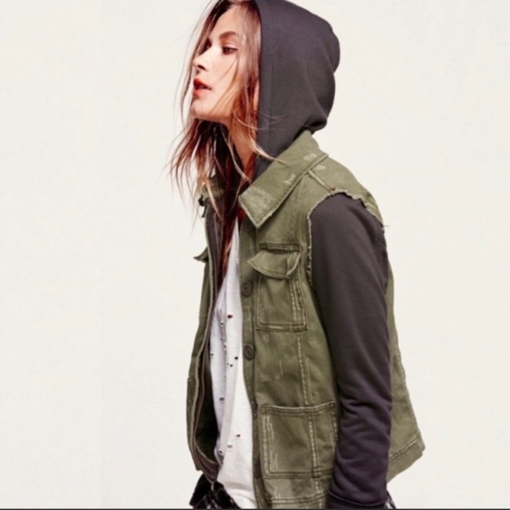 FREE PEOPLE | Hooded Army Jacket (XS)